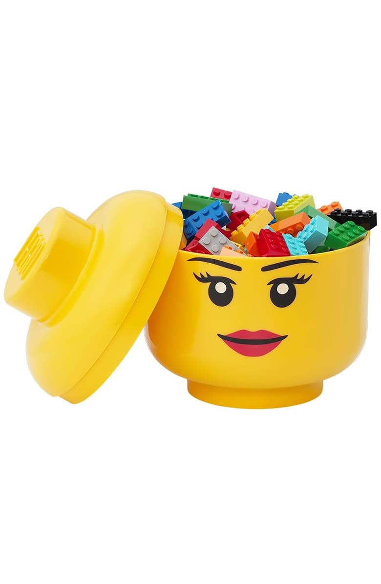 LEGO Storage Head Small Girl, Ages 3+, Alternate, color, Yellow