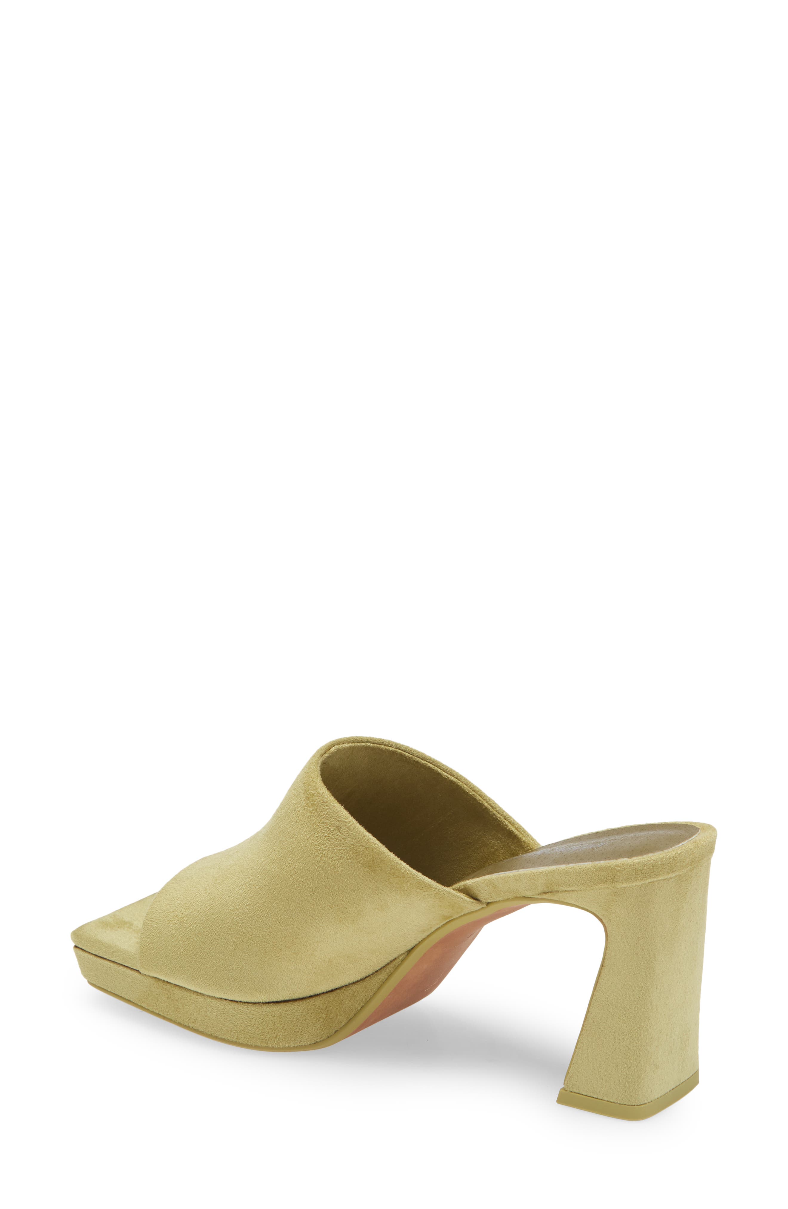 Caviar Platform Slide Sandal, Alternate, color, GREEN SUEDE