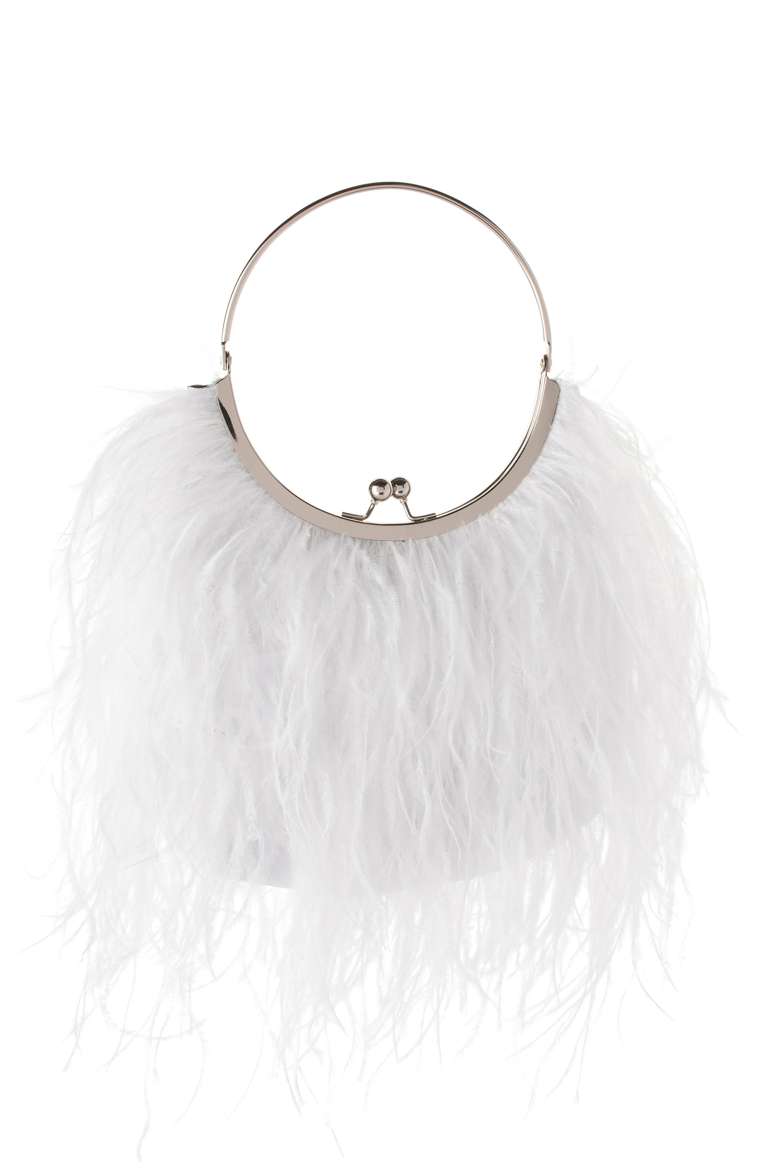 Olga Berg Penny Feathered Frame Bag
