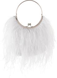 Olga Berg Penny Feathered Frame Bag