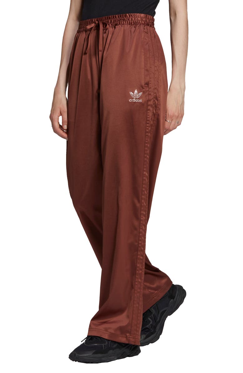 adidas Originals Wide Leg Satin Track Pants, Main, color,