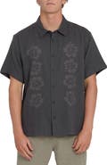 Billabong Cordoba Regular Fit Hibiscus Short Sleeve Knit Button-Up Shirt