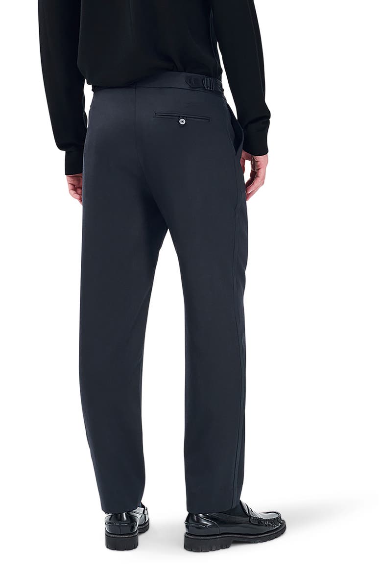 Evan Side Stripe Wool Pants, Alternate, color, BLACK