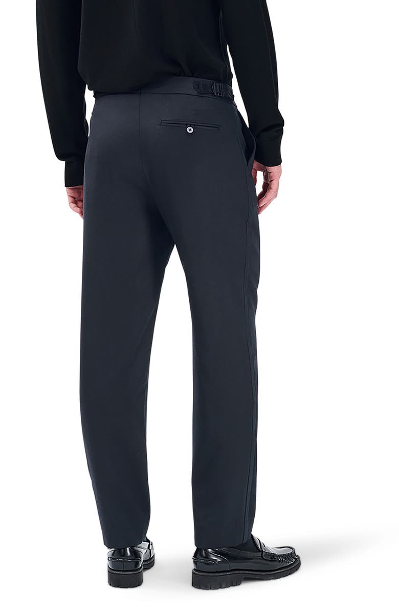 rag & bone Evan Side Stripe Wool Pants, Alternate, color, Black