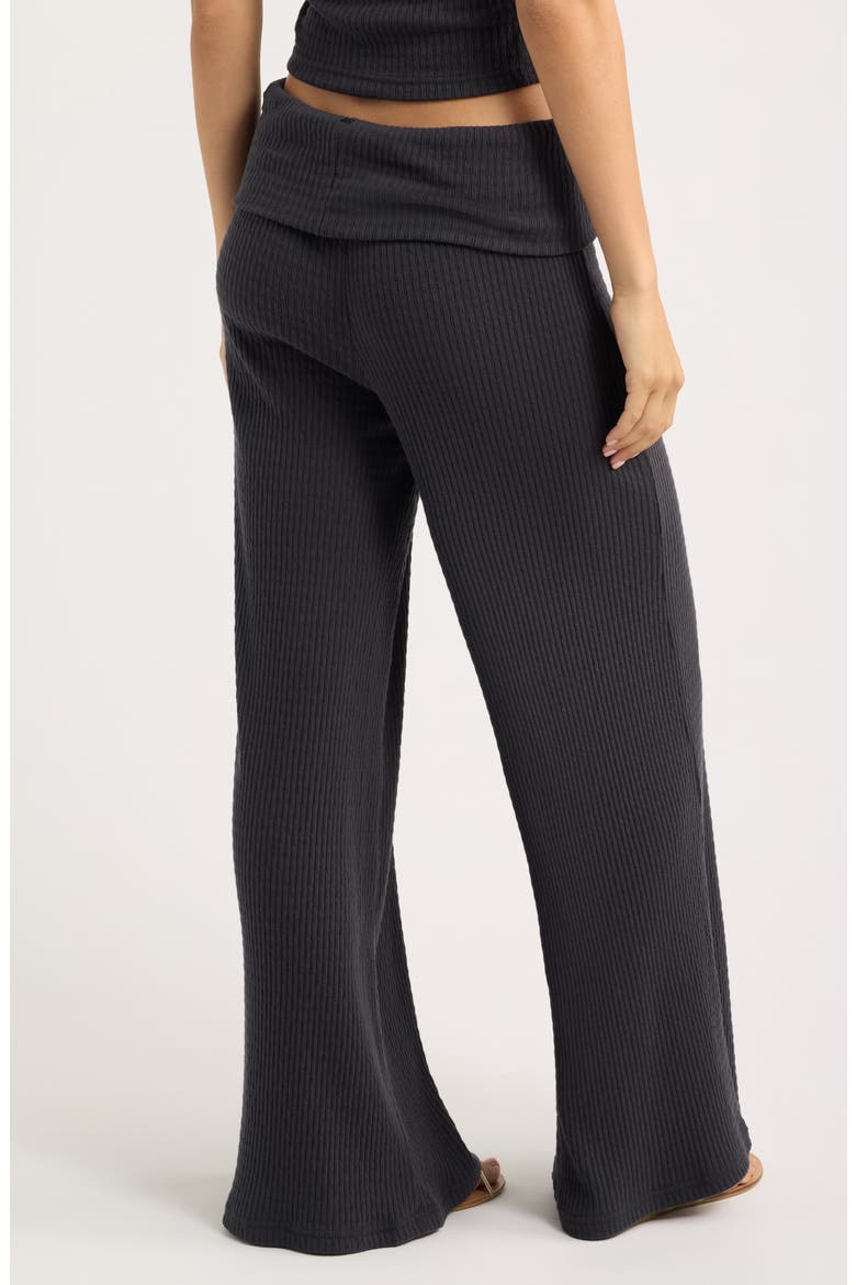 Sweet Coast Wide Leg Knit Pants, Alternate, color, BLACK SANDS