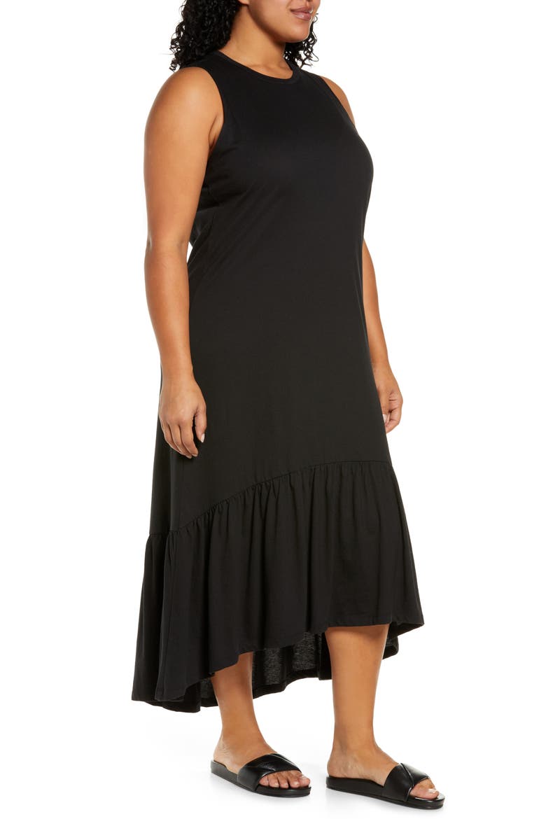 Sleeveless High-Low Dress, Alternate, color, BLACK