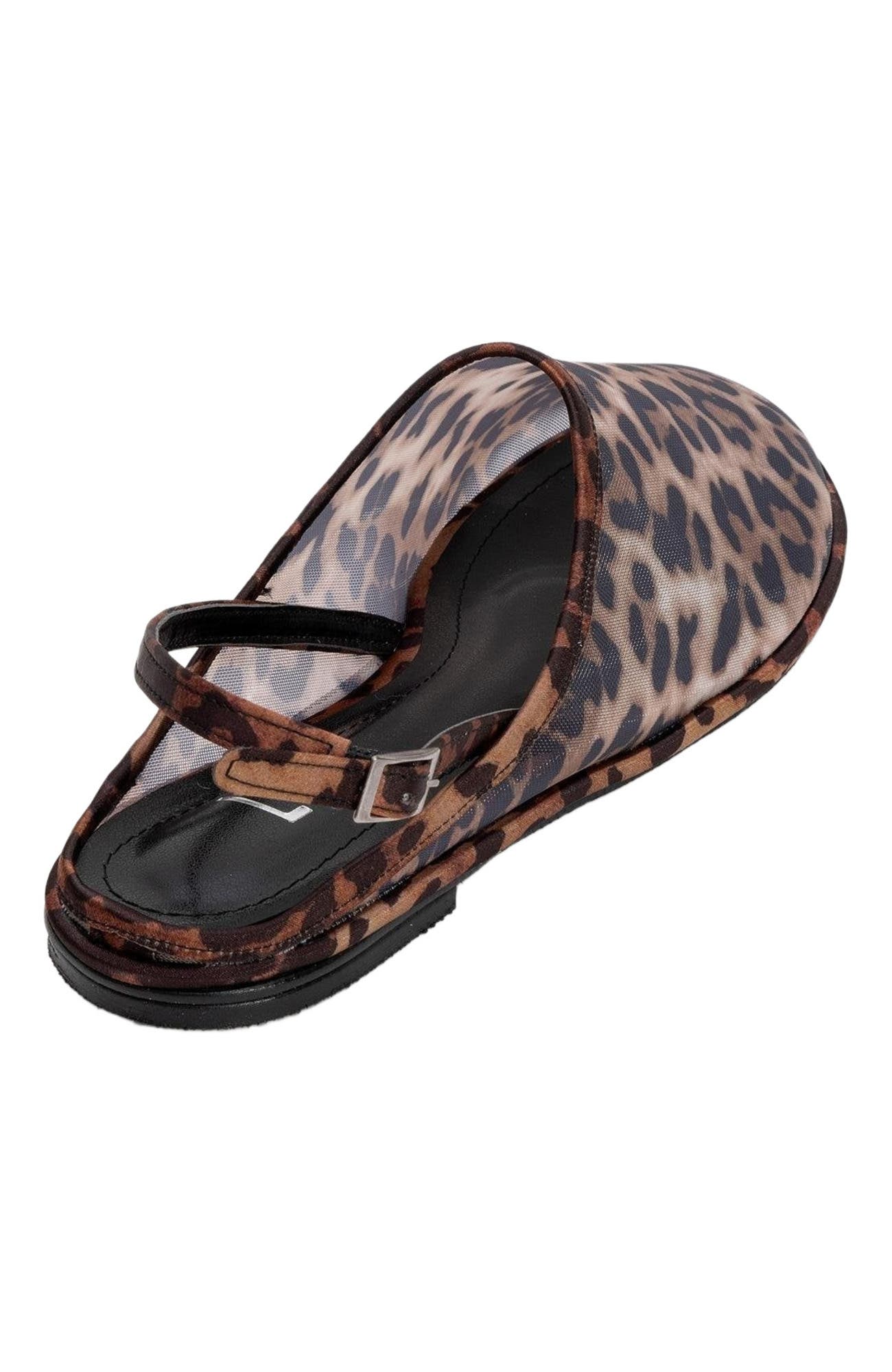 Prologue Shoes Shen Mesh Sandal, Alternate, color, Leopard Faux Leather