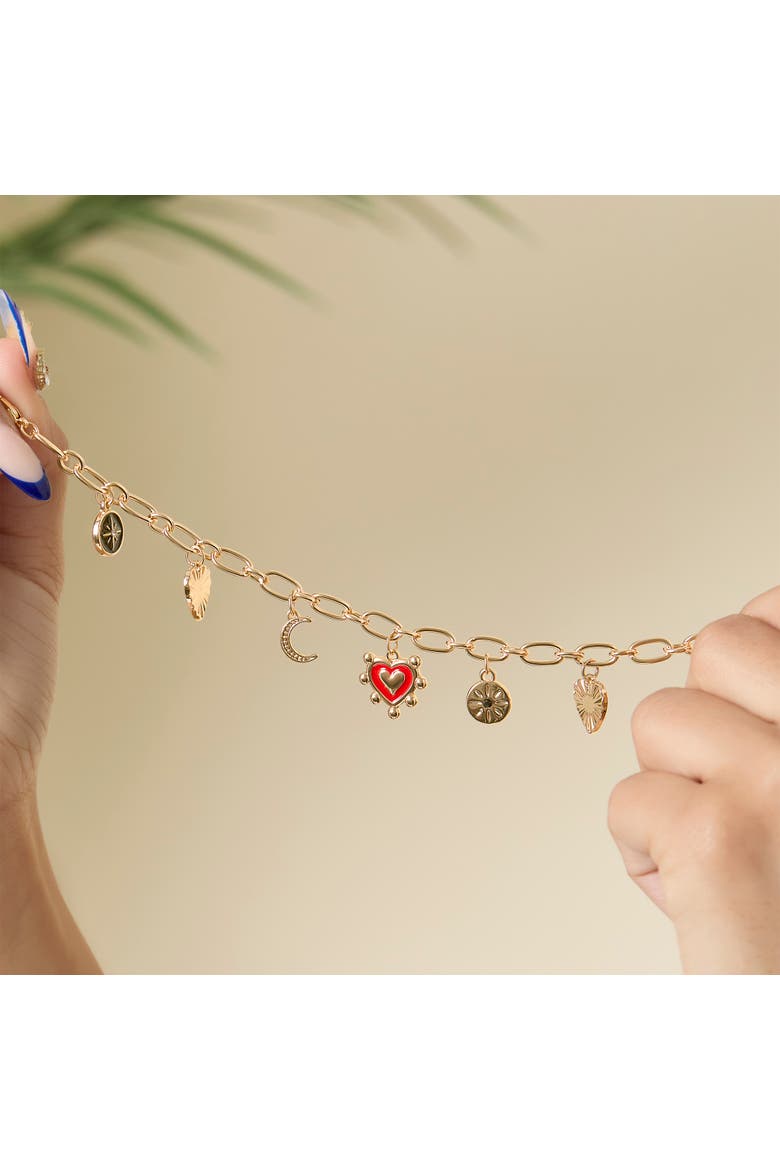 Gold-Tone Charm Bracelet, Alternate, color, Gold