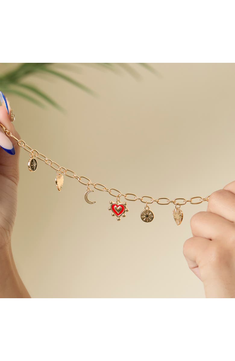 Jessica Simpson Gold-Tone Charm Bracelet, Alternate, color, Gold