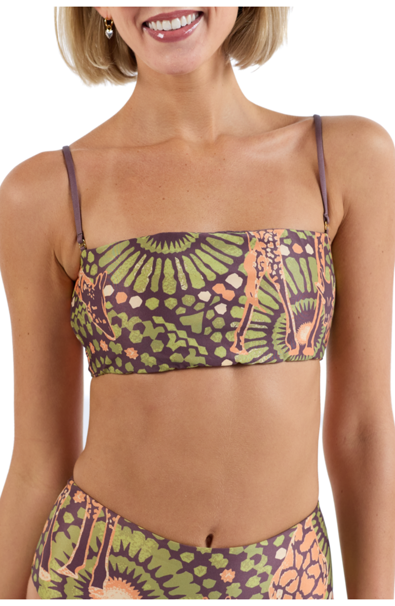 Kenny Flowers The Africa - Bandeau Bikini Top Reversible, Alternate, color, Brown