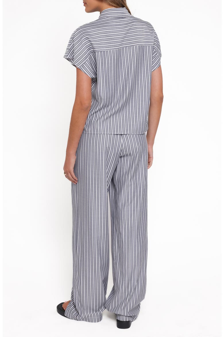 Melanie Shirt & Pants Set, Alternate, color, CHARCOAL STRIPE