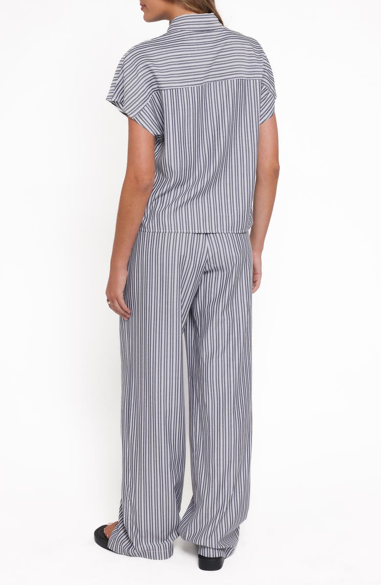 Petal & Pup Melanie Shirt & Pants Set, Alternate, color, Charcoal Stripe