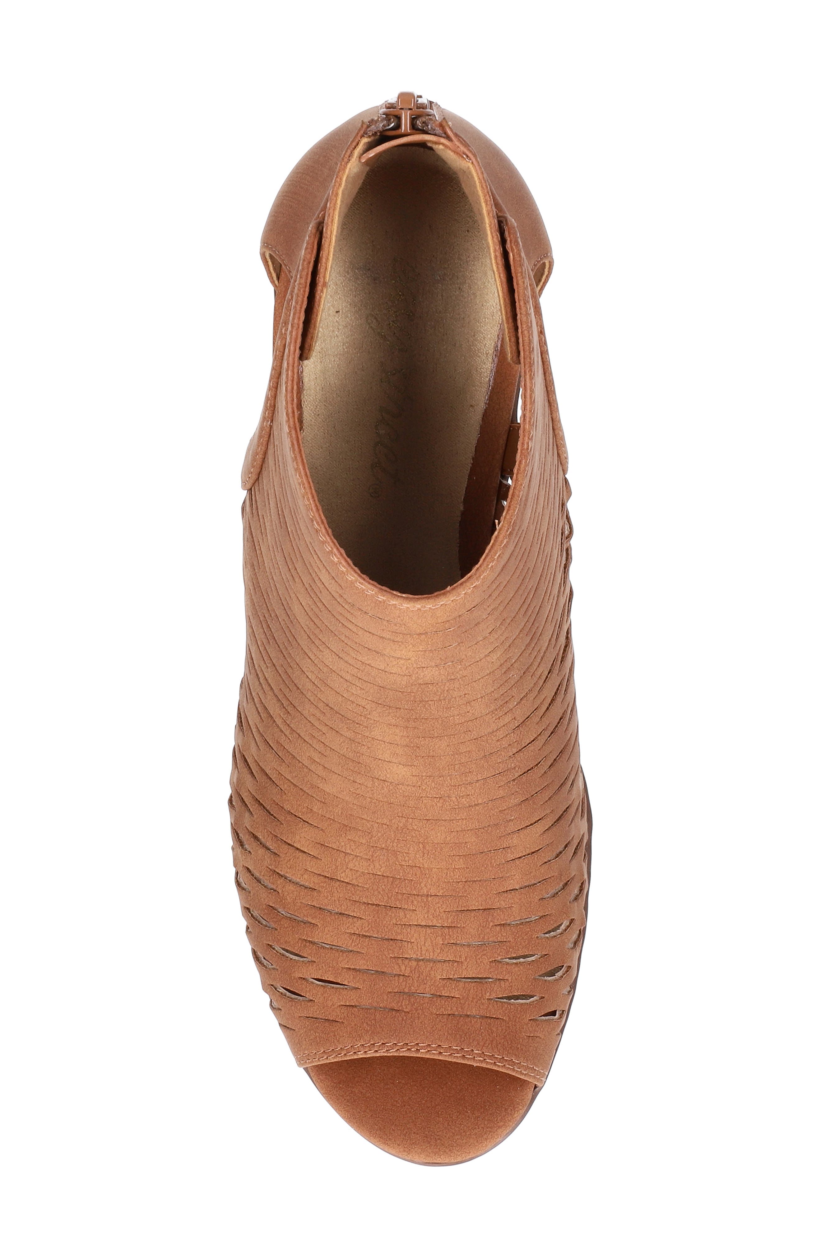 Sunrise Cutout Bootie Sandal, Alternate, color, TAN