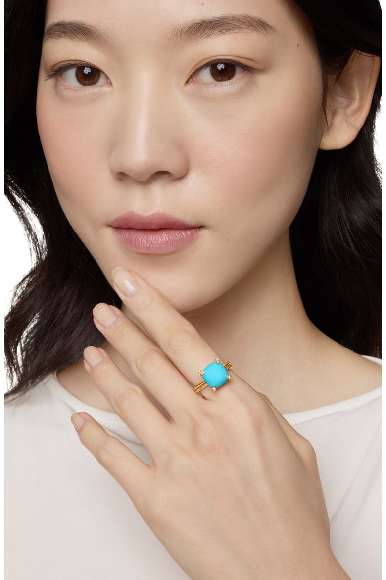Châtelaine® Turquoise, Diamond & 18K Gold Ring, Alternate, color, D0.053 18K GOLD/ TURQUOISE