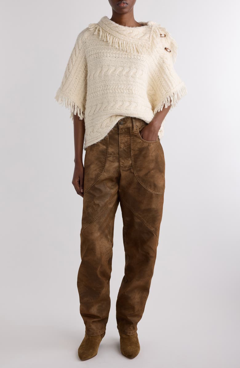 Blanche Fringed Poncho Sweater
