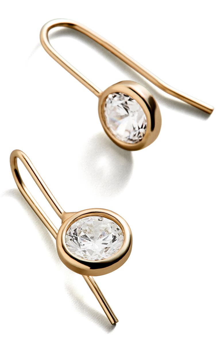 BaubleBar Mini Fallon Bezel Earrings, Alternate, color, Gold