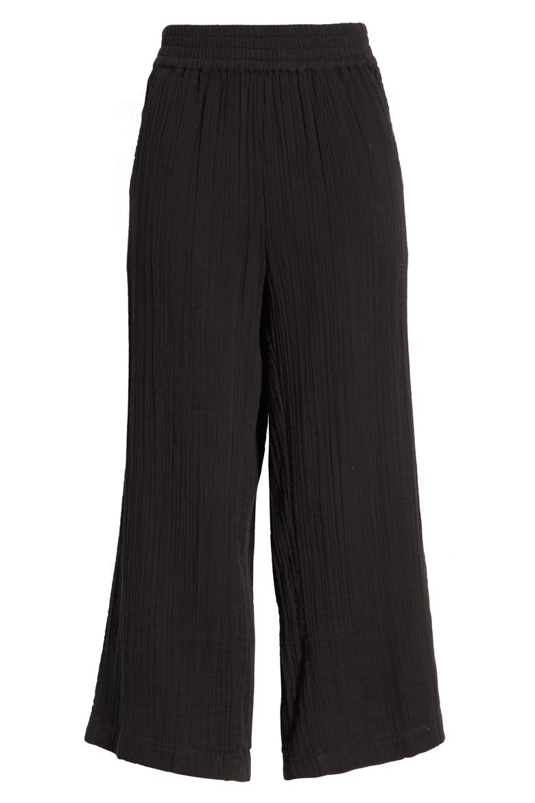 Premium Surf Cotton Beach Pants, Alternate, color, BLACK