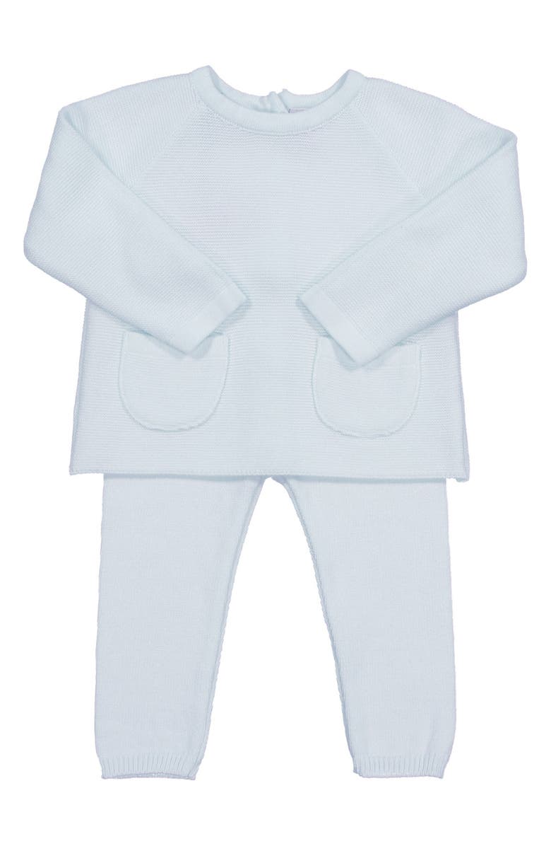 Feltman Brothers Pocket Knit Top & Pants Set, Main, color, Powder Blue