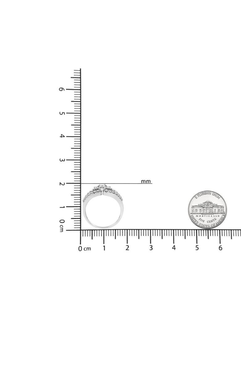 Haus of Brilliance 10K White Gold 1/2 Cttw Three Stone Split Shank Band Ring, Alternate, color, White