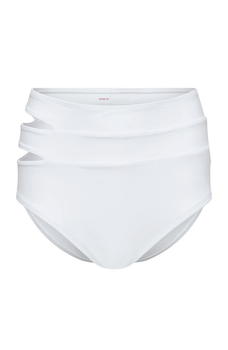 Adore Me Demi Swimwear High Waist Bikini Bottom, Alternate, color, White