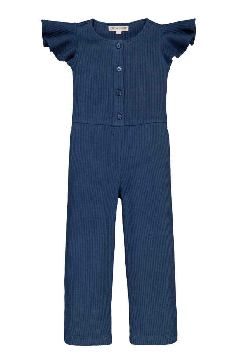 Hope & Henry Baby Girls' Rib Knit Jumpsuit, Infant, Main, color, 
