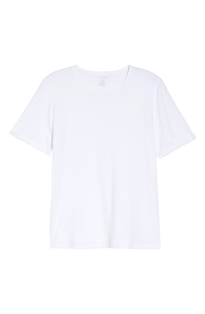 PERFECTDD Roll Sleeve Cotton T-Shirt, Alternate, color, 
