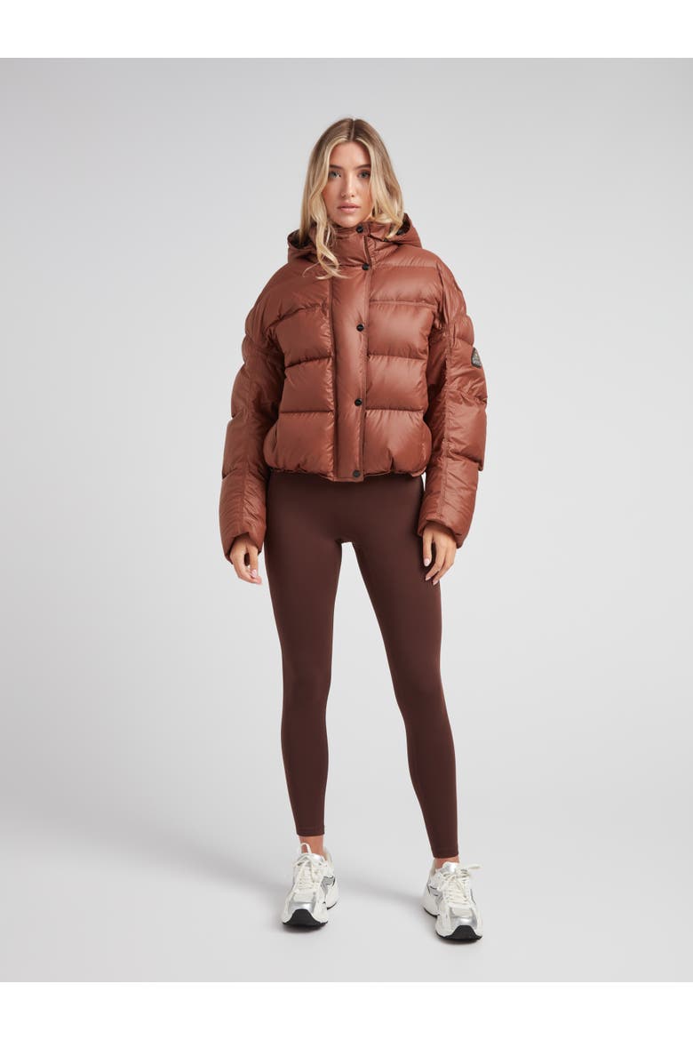 Cloud Boss Hooded Puffer Jacket, Alternate, color, MOCHA BROWN