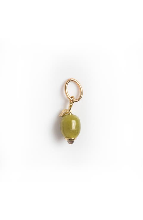 Solid 9K Gold Olive Foodie Charm