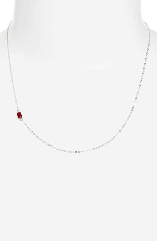 Nashelle Semiprecious Stone Station Chain Necklace In Silver