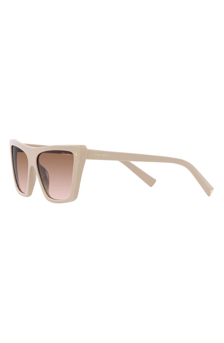 Prada 56mm Square Sunglasses, Alternate, color, Brown Grad