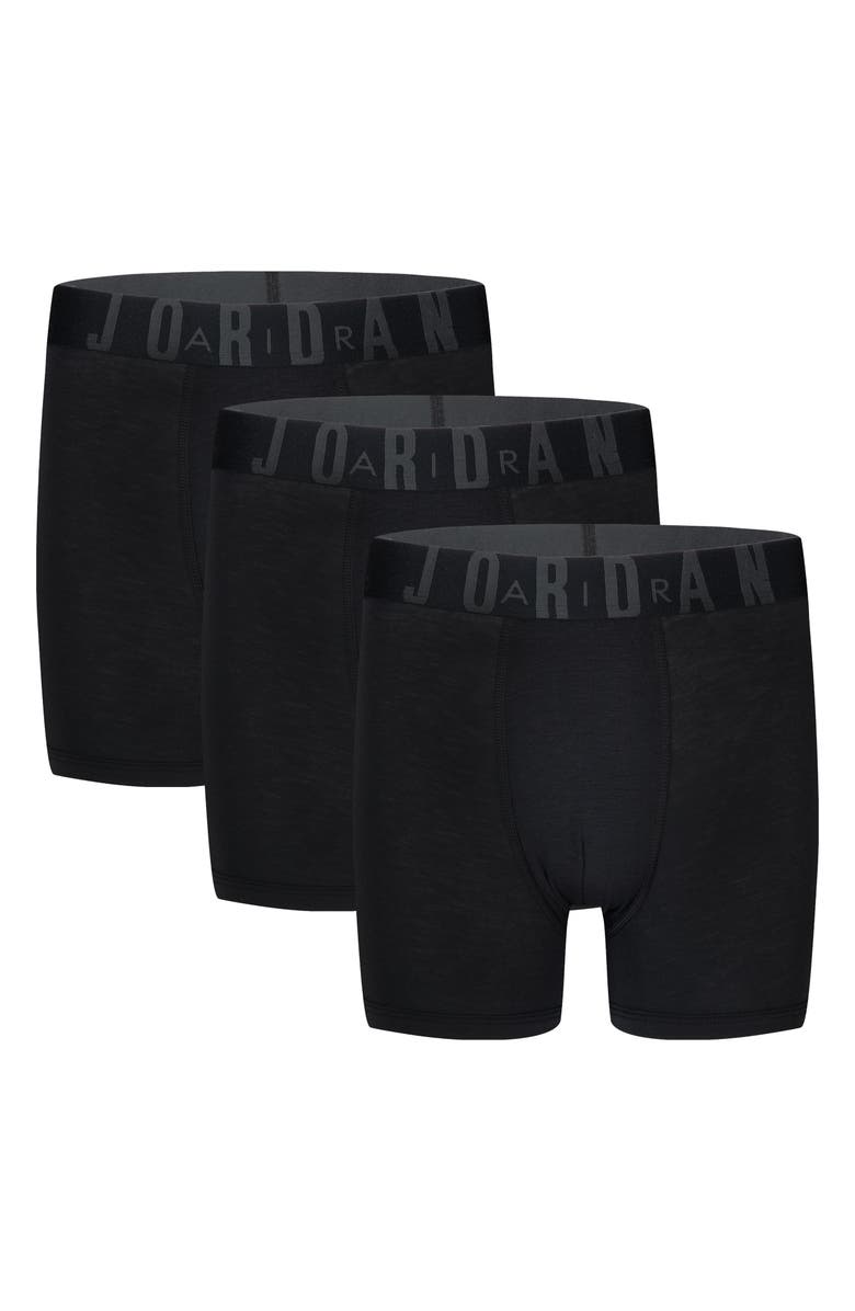 Jordan Kids' 3-Pack Flight Boxer Briefs, Main, color, 023Black