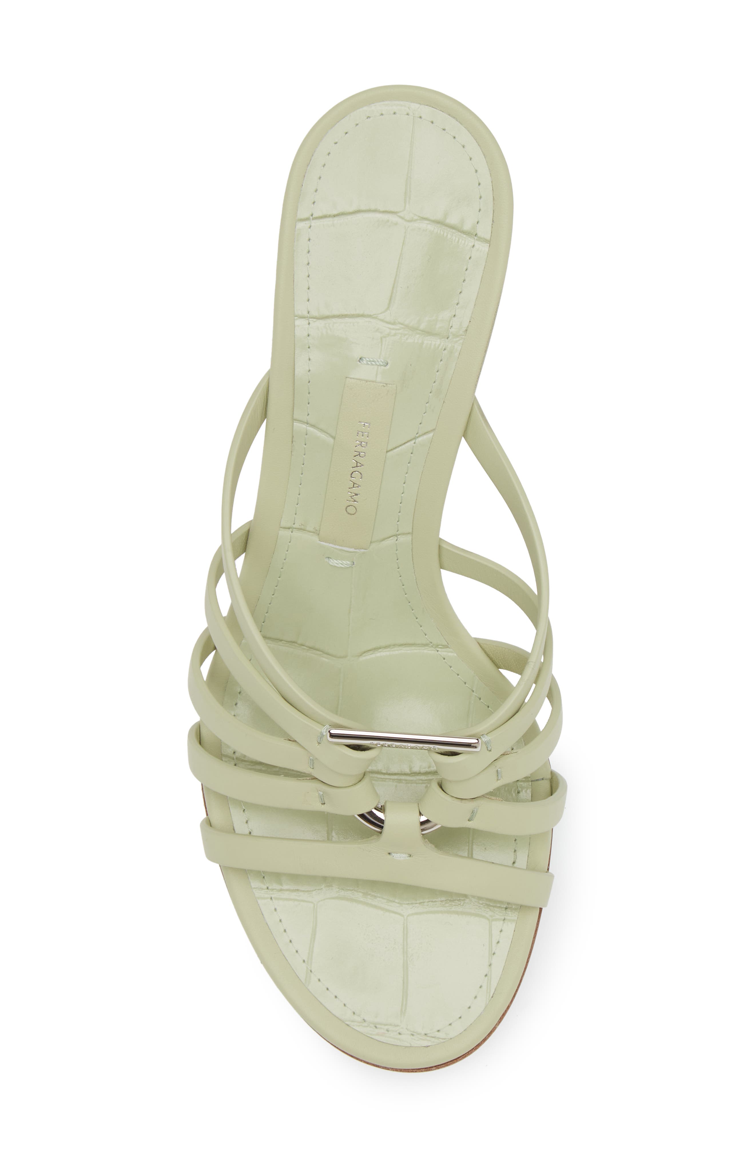 FERRAGAMO Anemone Wedge Sandal, Alternate, color, Sage