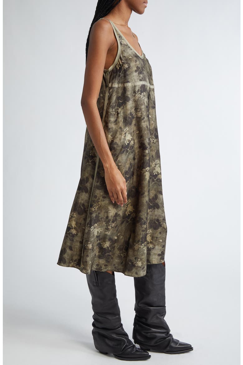 Taped Tank Dress, Alternate, color, OLIVE FLORAL