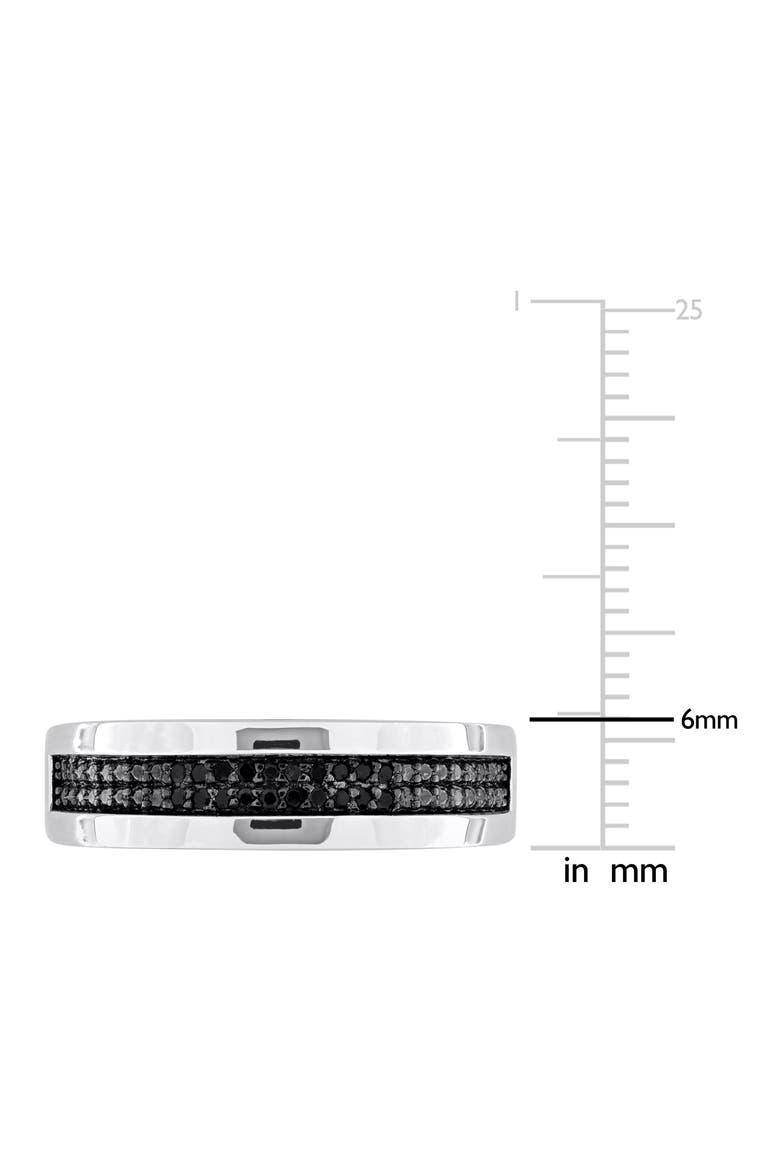 Men's Black Diamond Band Ring - 0.10ct., Alternate, color, BLACK