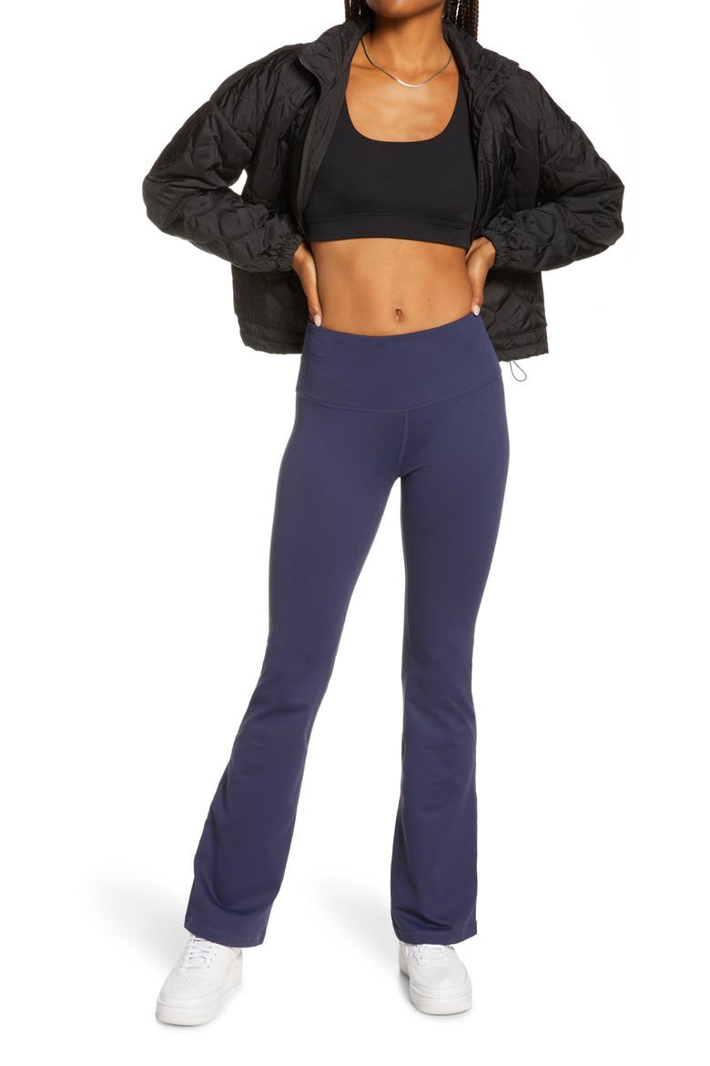 Barely Flare Live in High Waist Pants, Alternate, color, NAVY PEACOAT