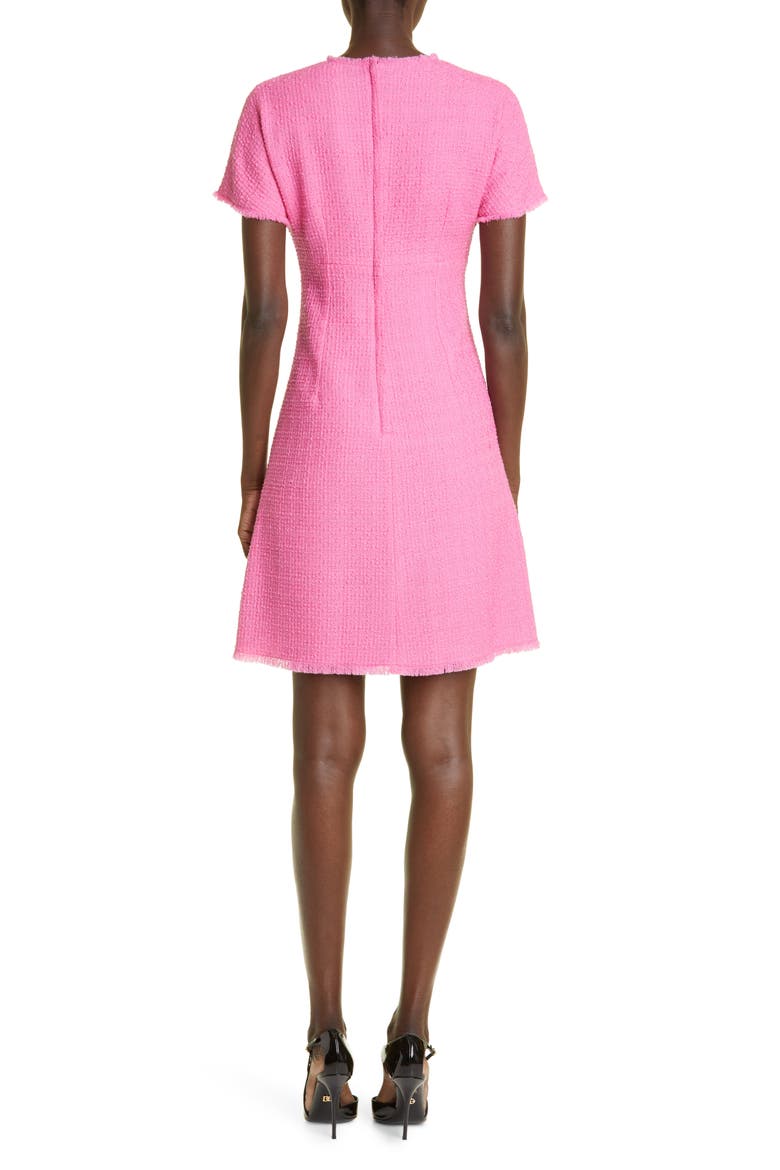 Raschel Tweed A-Line Dress, Alternate, color, BRIGHT PINK