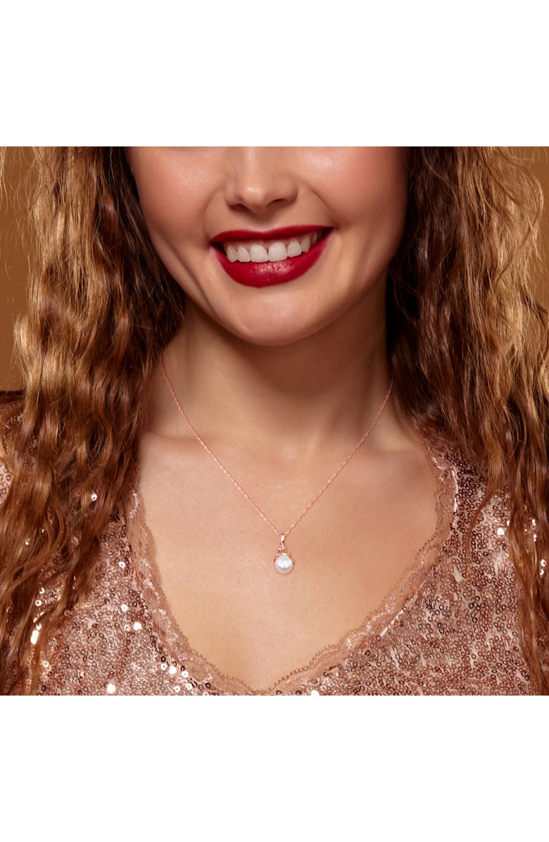 Julianna B. Cultured Pearl Swirl Pendant Necklace 14k, Alternate, color, Pearl