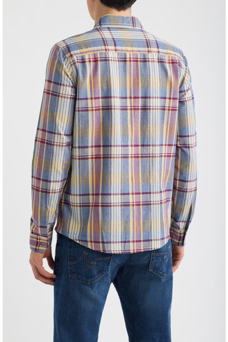 Wayne Plaid Button-Up Work Shirt, Alternate, color, BLUE MULTI