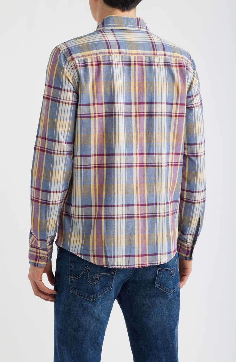 AG Wayne Plaid Button-Up Work Shirt, Alternate, color, Blue Multi