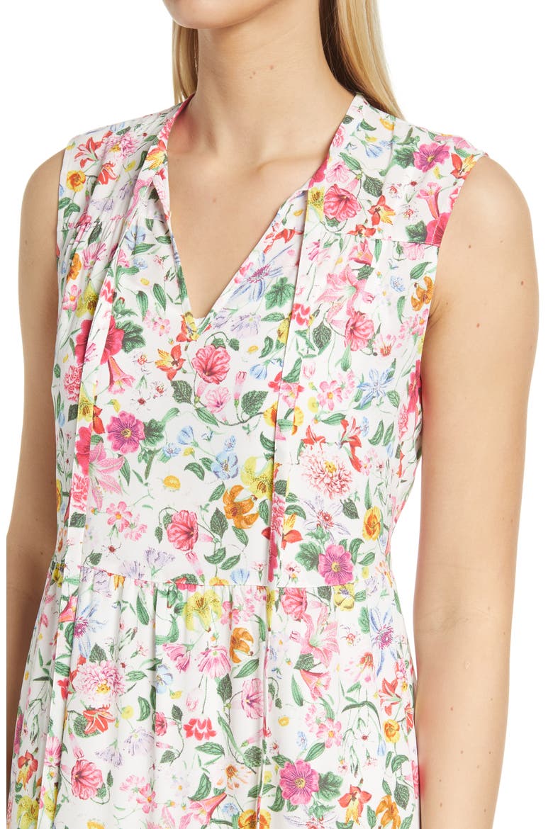 Floral Print Sleeveless Maxi Dress, Alternate, color, WHITE SUMMER GARDEN