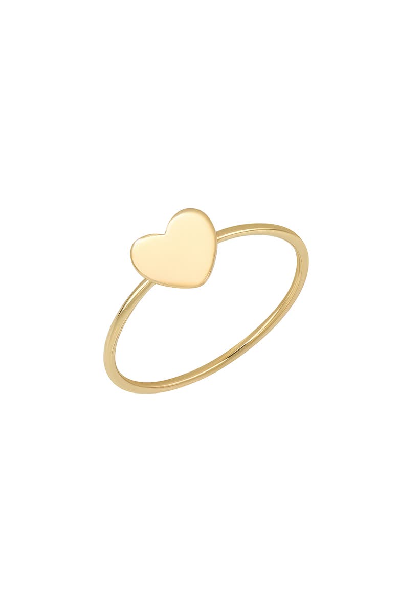 Bony Levy BLG 14K Gold Heart Stackable Ring, Main, color, 14K Yellow Gold
