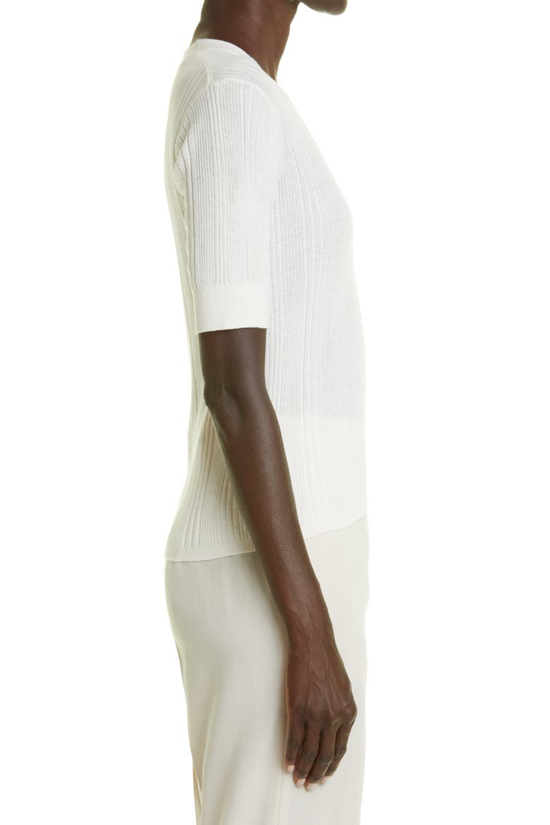 Alacre Rib Silk & Wool Top, Alternate, color, SILK