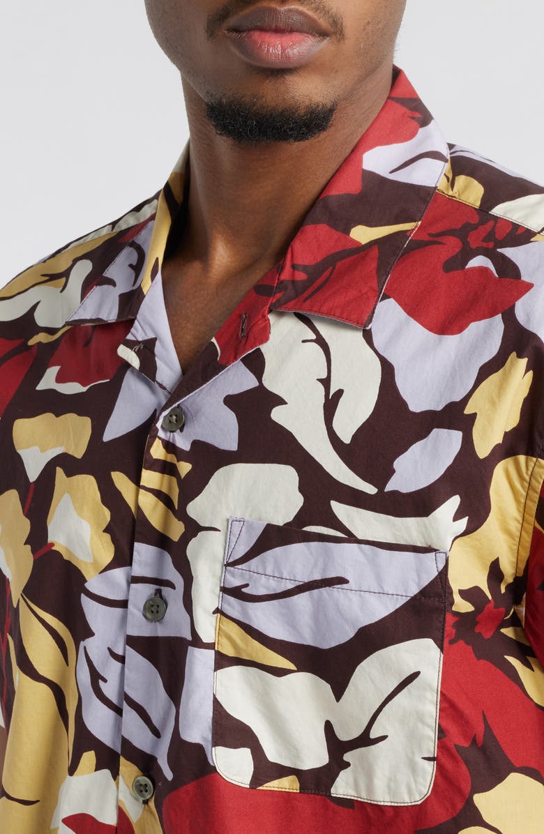 Obey Maxwell Floral Short Sleeve Button-Up Shirt, Alternate, color, 