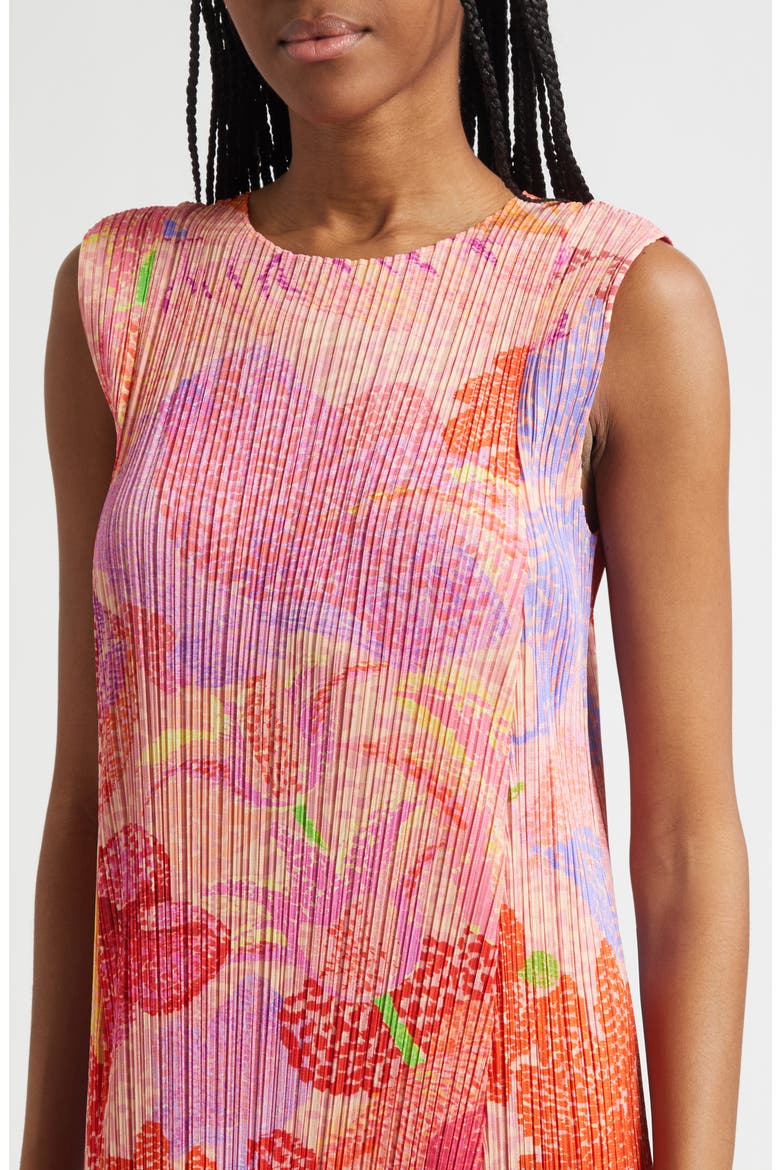 Foggy Forest Pleated Midi Dress, Alternate, color, PINK