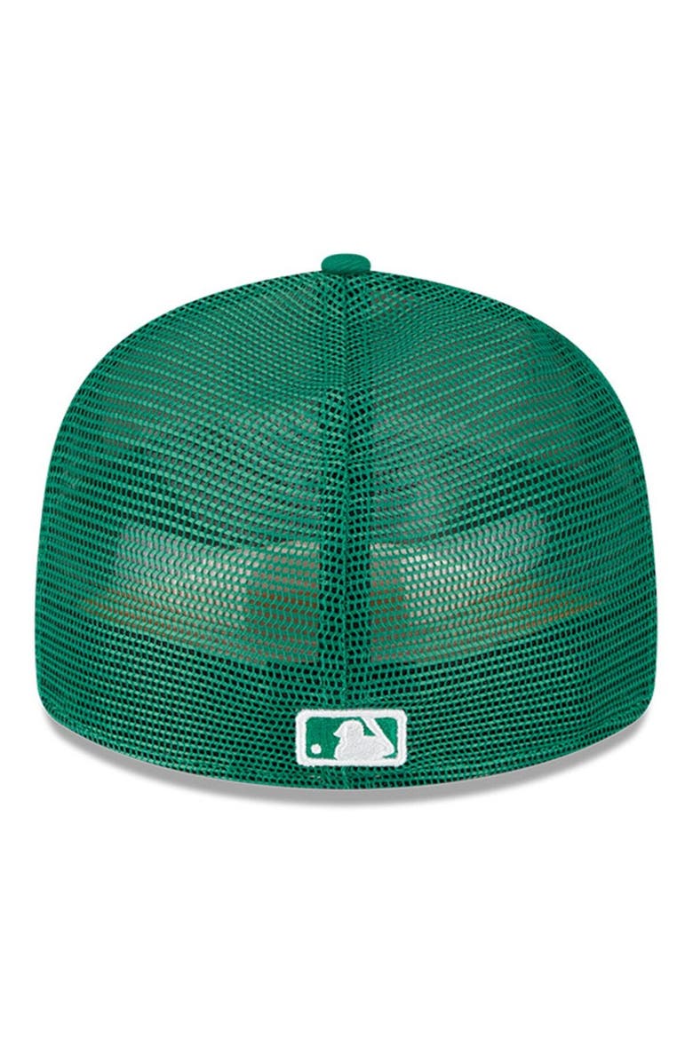 New Era Men's New Era White/Green Athletics 2023 On-Field Batting Practice Low Profile 59FIFTY Fitted Hat, Alternate, color, White