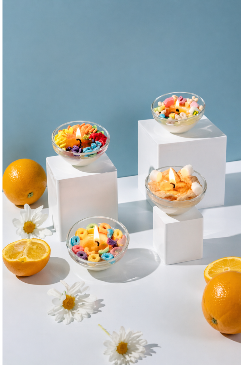 Mini Cereal Candle Bowl Set, Alternate, color, Multicolored Pastel