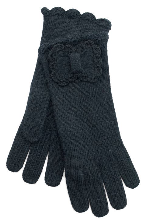 Scalloped Edge Knit Gloves