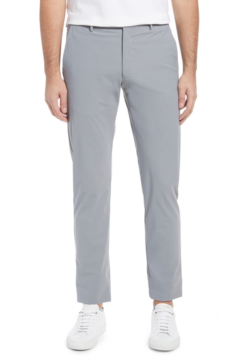 Zanella Men's Active Stretch Flat Front Pants, Main, color, Grey