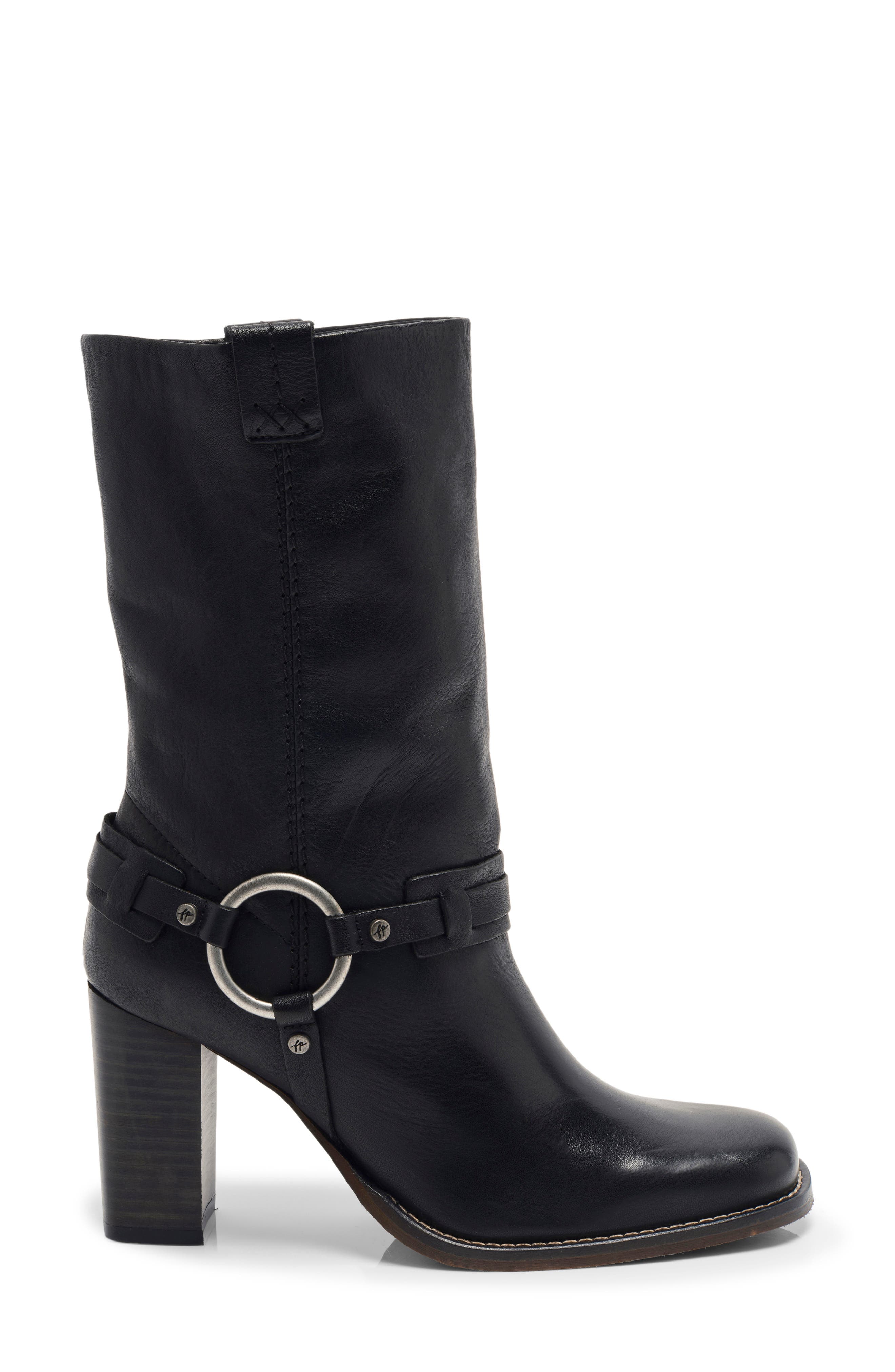 Free People Hayden Harness Bootie, Alternate, color, Black Leather