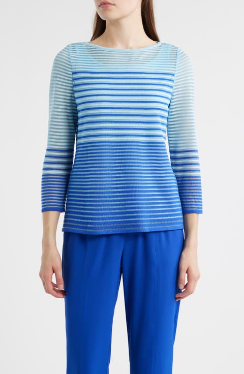 Stripe Sheer Knit Tunic